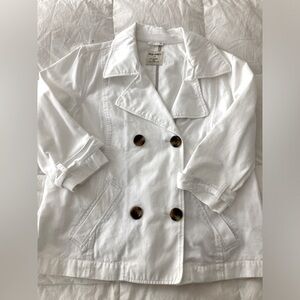 White Old Navy pea coat style, XL